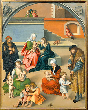 Lukas Cranach d. Ä., Sippenaltar, Akademie der Bildenden Künste Wien, um 1510/12.