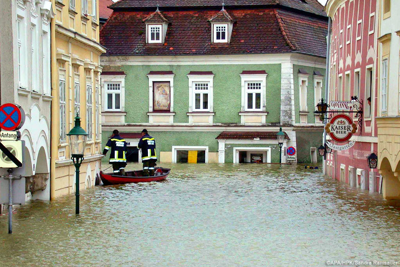 berflutete Altstadt.